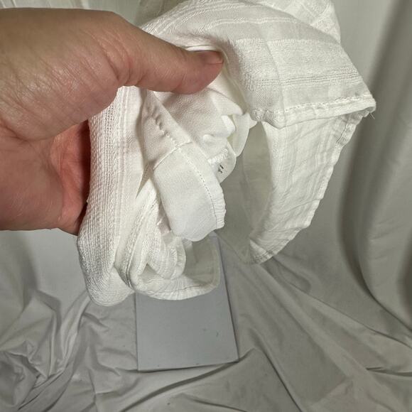 Nurture by Westbound White V-neck Tiered Maxi Dress Flutter‎ Sleeves 1X - Picture 7 of 9